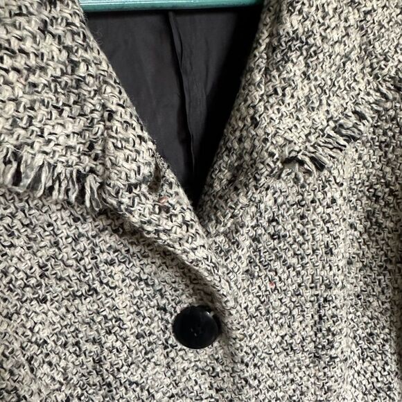 ANNE KLEIN wool blend long swing coat - 8 - Picture 5 of 5